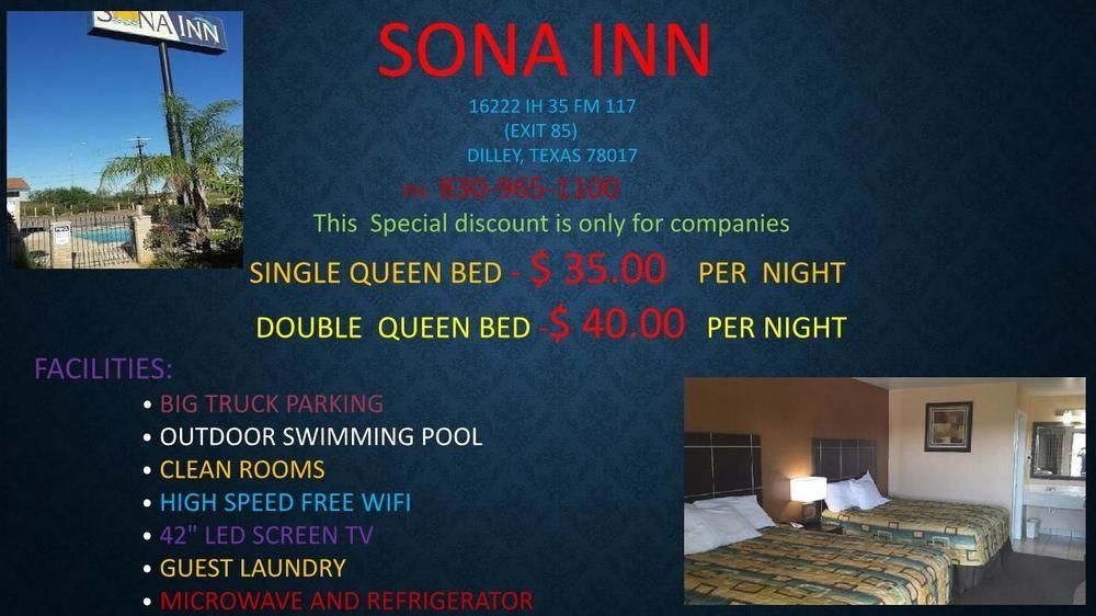 Sona Inn Dilley Eksteriør bilde